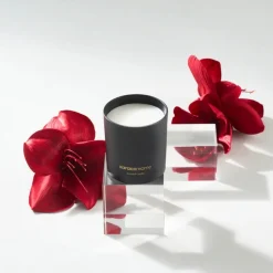 Hot Amber Blossom Scented Candle 8x9.5cm, Red Candles