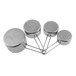 Crick Crack Stainless Steel Nesting Measuring Cups, Silver Kitchen Gadgets