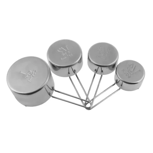 Crick Crack Stainless Steel Nesting Measuring Cups, Silver Kitchen Gadgets
