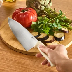 New Dr. Inox Stainless Steel Chef's Knife, 33cm, Cream Individual Knives