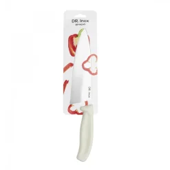 New Dr. Inox Stainless Steel Chef's Knife, 33cm, Cream Individual Knives
