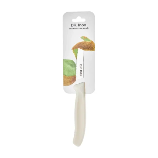 Hot Dr.Inox Stainless Steel Serrated Paring Knife, 19cm, Cream Individual Knives