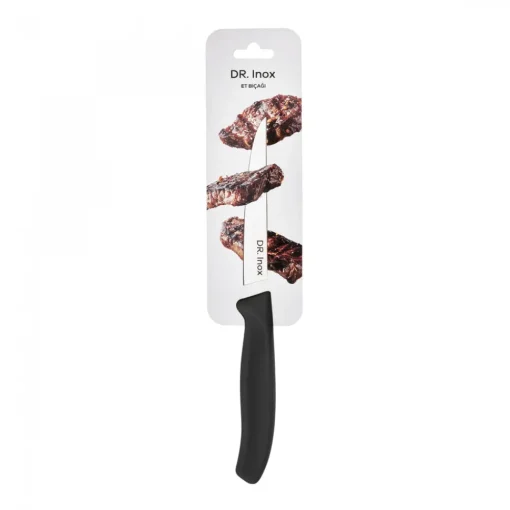 Sale Dr.Inox Stainless Steel Steak Knife, 23cm, Black Individual Knives