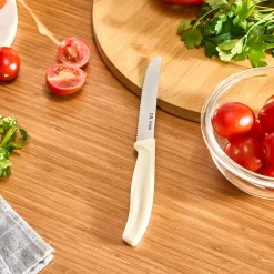 Hot Dr.Inox Stainless Steel Tomato Knife, 22cm, Cream Individual Knives