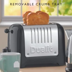 Dualit Silver Black Toaster, 1100W Toasters