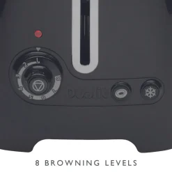 Dualit Silver Black Toaster, 1100W Toasters