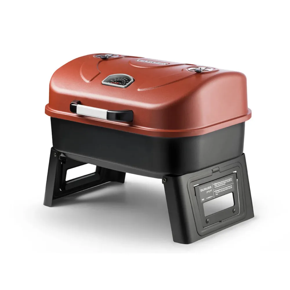 Online Guruss Go Grill Charcoal Barbecue, 51cmx37cm, Oxide Red Black Bbqs