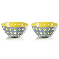 Online Guzzini Le Murrine 2 Piece Cereal/Soup Bowl Set, 12.5cmx5.6cm, Grey Yellow Bowls