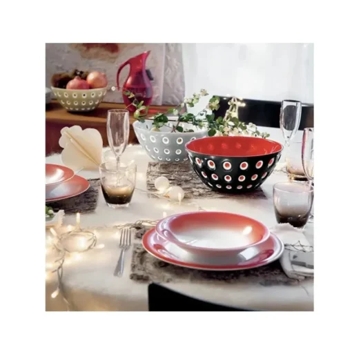 Sale Guzzini Le Murrıne Salad Bowl, 25cm, Black Red Bowls