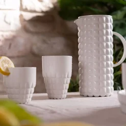 Hot Guzzini Tiffany Pitcher, 1750ml, Cream Decanters