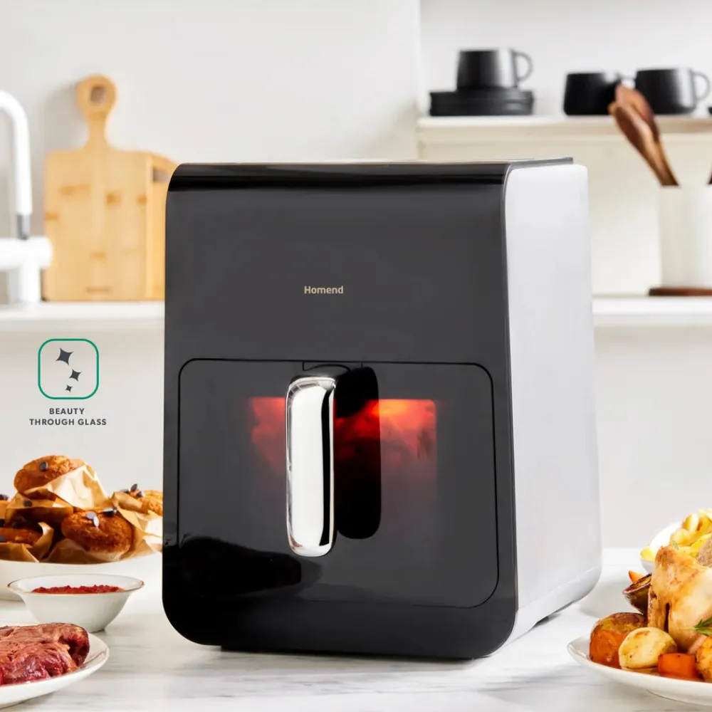 Outlet Homend Airfryday 2507, 6L, Black Grey Air Fryers