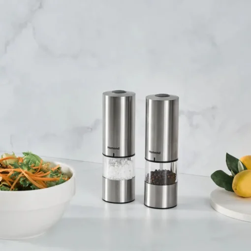 Hot Homend Grindgo 6003 2-Piece Rechargeable Seasoning Mill Set, Salt And Pepper Grinders