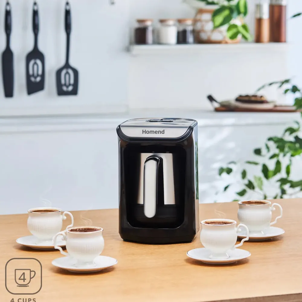 Hot Homend Joy 1884UK Turkish Coffee Maker, 450ml, 550W, Inox Coffee Machines