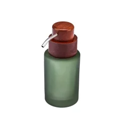 Abiete Glass Lotion Dispencer, 7.5cmx7.5cmx17cm, Green Bath Accessories