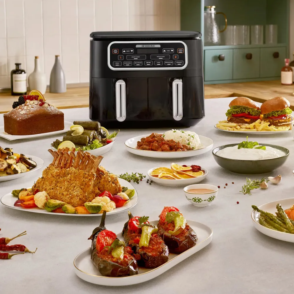 Hot Air Cook Duo 2-in-1 Air Fryer with Stew Function, 8L, 2500W, Air Fryers