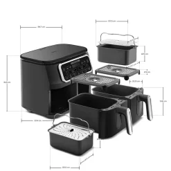 Hot Air Cook Duo 2-in-1 Air Fryer with Stew Function, 8L, 2500W, Air Fryers