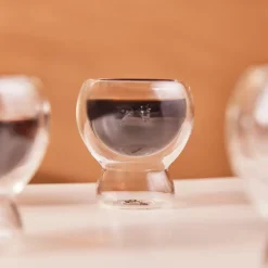 Best Anthon Shaped 6-Piece Glass Espresso Turkish Coffee Cup Set for 6 People, 100ml, Transparent Espresso & Turkish Coffee Cup Sets