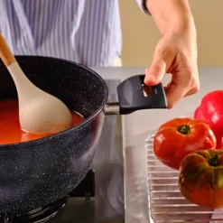 Online Aqua Granite Non-Stick Induction Shallow Casserole, 24cm, Blue Pots|Induction Cookware