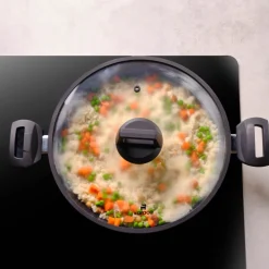 Hot Aqua Granite Non-Stick Induction Shallow Casserole, 30m, Blue Pots|Induction Cookware