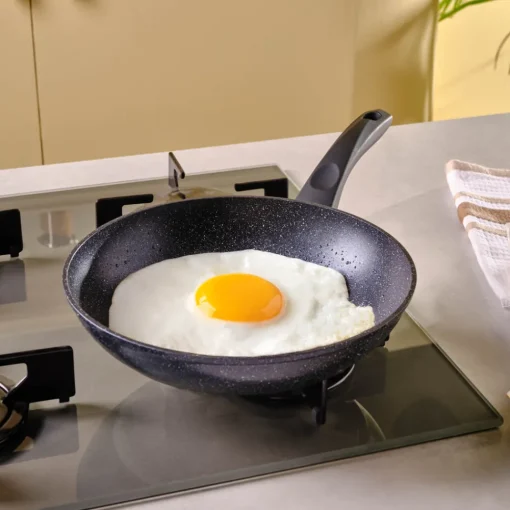 Aqua Granite Non-Stick Induction Frying Pan, 26cm, Blue Pans