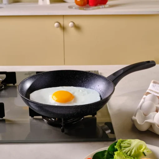 Aqua Granite Non-Stick Induction Frying Pan, 26cm, Blue Pans