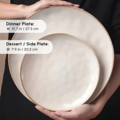 Online Aria 24-Piece Reactive Glaze Dinner Set for 6 People, Beige See All Dinner Sets|Reactive Glaze Dinner Sets