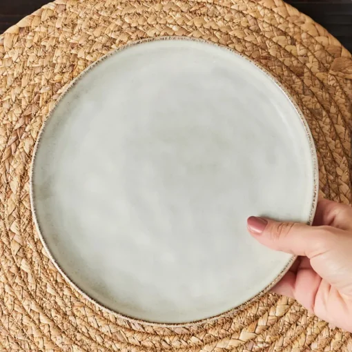 Discount Aria Reactive Glaze Side Plate, 20cm, Beige Side Plates