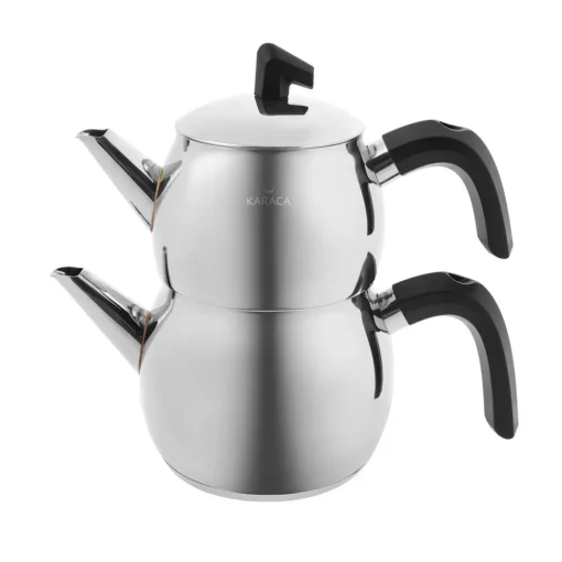 Best Belinay Stainless Steel Induction Teapot Set, Medium, Silver Black Turkish Coffee Pots|Turkish Teapots