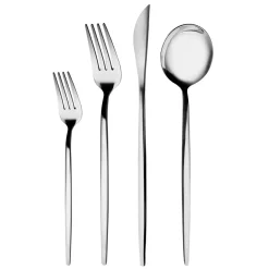 Outlet Bella Stainless Steel 24-Piece Cutlery Set for 6 People, Silver Cutlery Sets