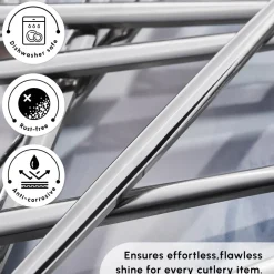 Outlet Bella Stainless Steel 24-Piece Cutlery Set for 6 People, Silver Cutlery Sets