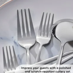 Outlet Bella Stainless Steel 24-Piece Cutlery Set for 6 People, Silver Cutlery Sets