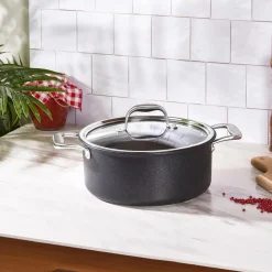 Online BioDiamond Pro Non-Stick Induction Stockpot with Lid, 24cm, Black Pots|Induction Cookware