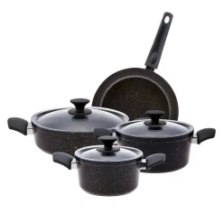Sale Blackgold Biogranite 7-Piece Non-Stick Cookware Set, Biogranite Cookware Sets