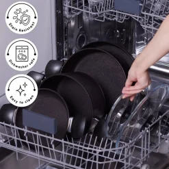 Hot Blackgold Biogranite 15-Piece Non-Stick Induction Cookware Set, Biogranite Cookware Sets