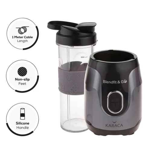 Discount Blendfit Go Personal Smoothie Blender, 2x 600ml Bottle, 550W, Anthracite Blenders