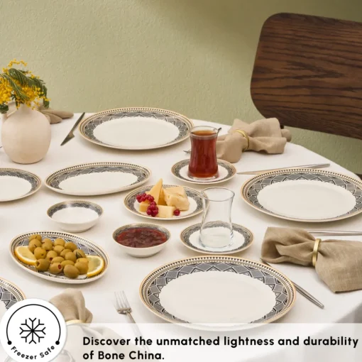 Online Bone China Globe 26-Piece Serveware Set for 6 People, Multi See All Serveware Sets|Forever Bone China Serveware Sets