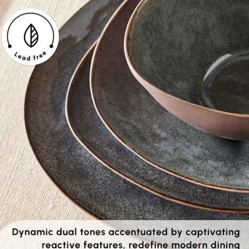 Hot Bonn 24-Piece Reactive Glaze Dinner Set for 6 People, Multi See All Dinner Sets|Reactive Glaze Dinner Sets