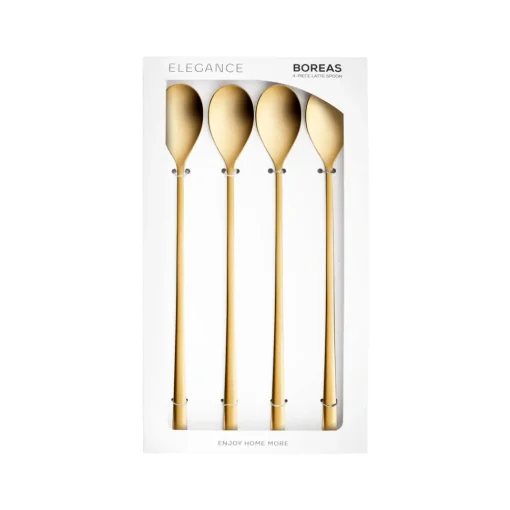 Clearance Boreas 4-Piece Stainless Steel Latte Spoon, Cutlery Sets