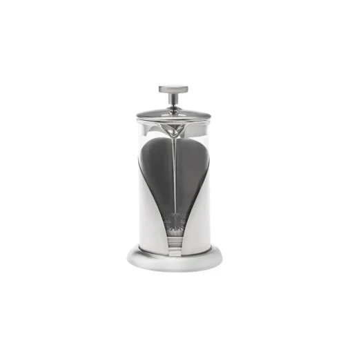 Online Borosilicate Glass Stainless Steel French Press, 350ml, Silver Transparent French Press
