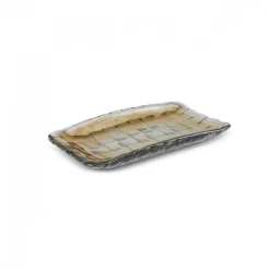 Sale Braid Lustrous Glass Small Serving Platter, 16x8.5cm, Serving Platters