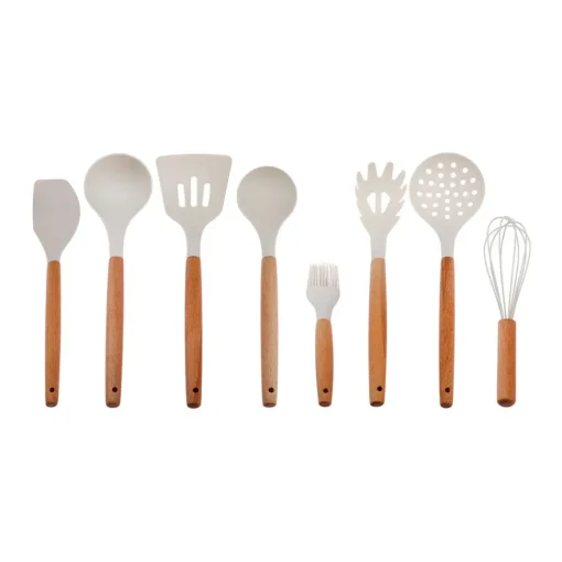 Discount Burby 14 Piece Knife Block Set, Cream Knife Sets