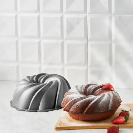 Best Cake Pro Aluminium Cast Decorative Bundt Cake Tin, 24cm, Anthracite Cake Tins