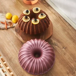 Best Cake Pro Aluminium Cast Decorative Bundt Cake Tin, 25.5cm, Pink Cake Tins