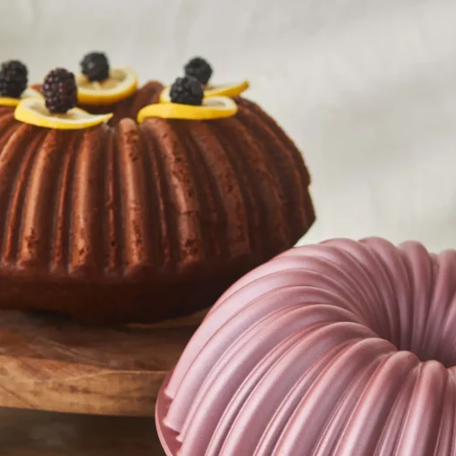 Best Cake Pro Aluminium Cast Decorative Bundt Cake Tin, 25.5cm, Pink Cake Tins