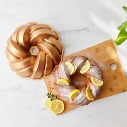 Sale Cake Pro Aluminium Cast Decorative Bundt Cake Tin, 26cm, Cake Tins