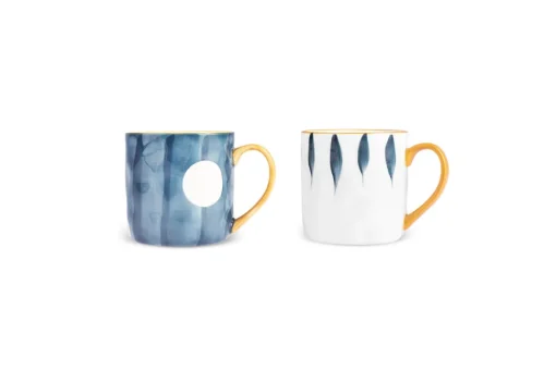 Discount Canarie 2 Piece Stoneware Mug Set, 350ml, Multicolour Mugs