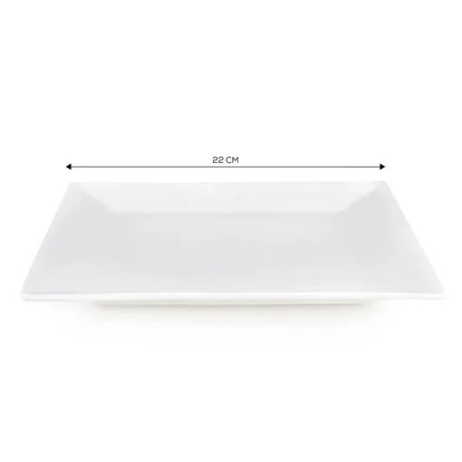 New Carmen Trend Porcelain Side Plate, 22cm, White Side Plates