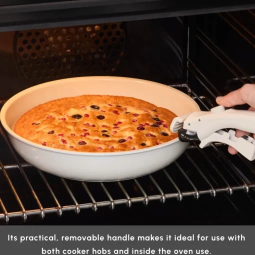 Discount Ceramica Comfort 6-Piece Non-Stick Induction Detachable Cookware Set, Cream Ceramic Cookware