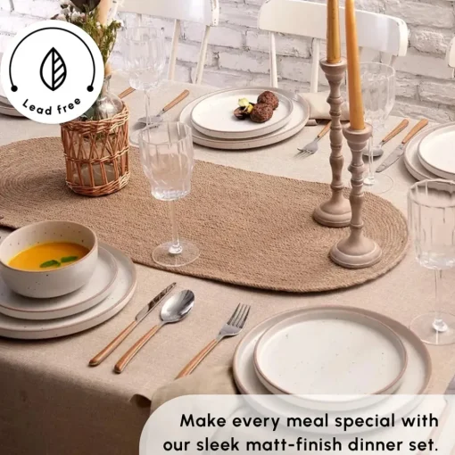 Online Chicago Dot 18-Piece Stoneware Dinner Set for 6 People, Multi See All Dinner Sets|Stoneware Dinner Sets