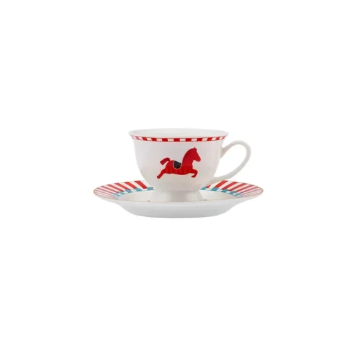 Outlet Circus 2 Piece Espresso Turkish Coffee Cup Set for 1 People, 90ml, Multi Espresso & Turkish Coffee Cup Sets